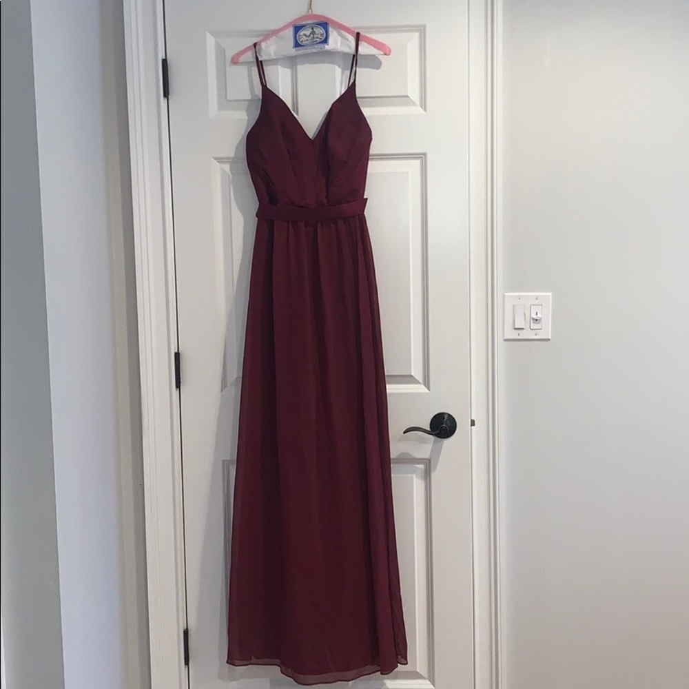 Very Wang Wine Bridesmaid Dress